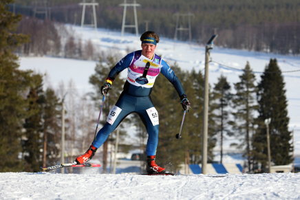 Jonathan Ståhl åker upp för en backe under VM 2022