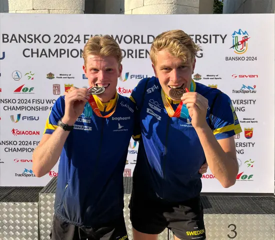 Silver och brons till Benjamin Näslund och Gustav Runefors på sprinten som inledde Student-VM i Bulgarien.