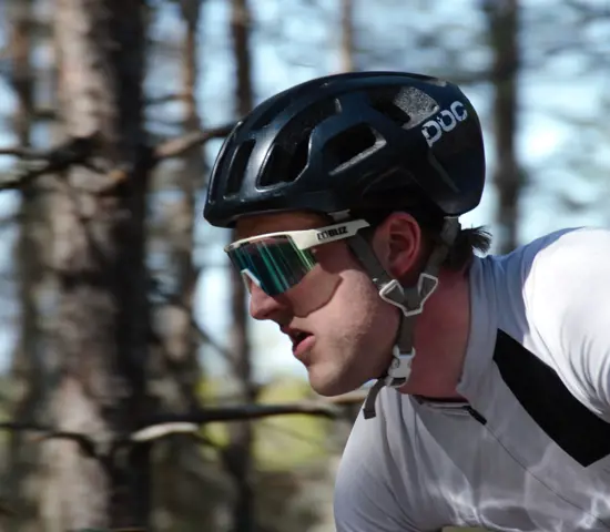 Linus Karlsson Mood under premiären av Svenska Cupen i MTBO i Sala 2022.