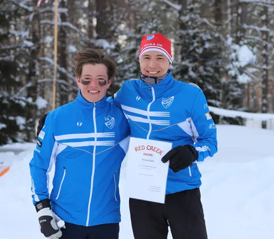 IFK Mora OK-duon Jonatan Ståhl och Andrei Lamov blev trea och etta på den internationella premiären i Finland på fredagen.