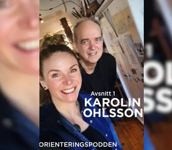 Karolin Ohlsson och Per Forsberg i första avsnittet av Orienteringspodden