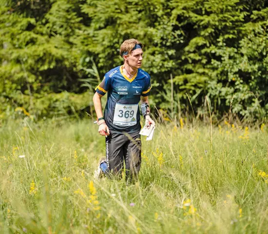 Hannes Mogensen var bäst placerade svensk med en sjundeplats på JVM:s medeldistans. Bilden dock från långdistansen i måndags.
