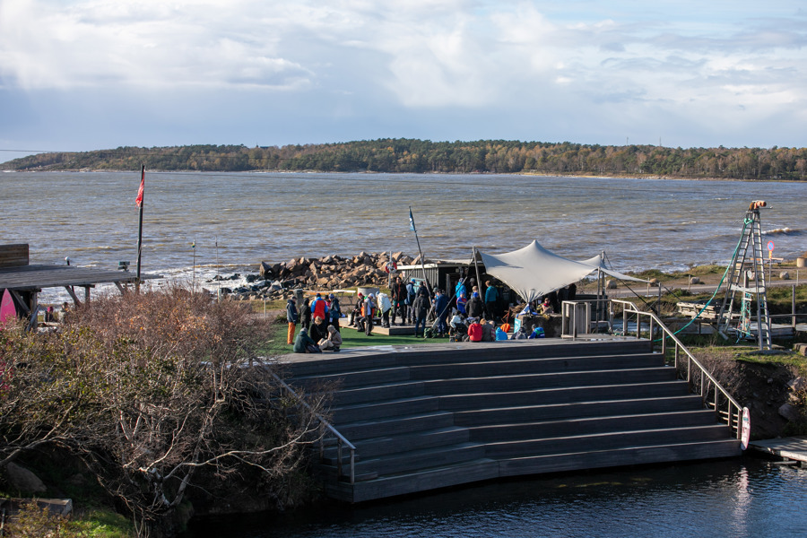 Helgens tävlingsarena på vid Halmstads wakeboard-park