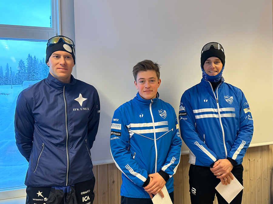 Topp tre i H21. Fr.v. Gustav Nordström, Jonatan Ståhl och Andreas Holmberg. Bild: Niclas Lidström.