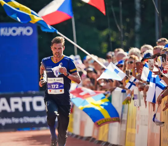 Martin Regborn spurtar mot VM-silver på långdistans.