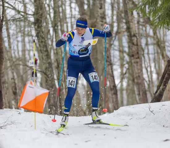 Magdalena Olsson under fjolårets världscup i Estland när hon blev totalvinnare för första gången. Inför kommande veckosluts världscuptävlingar i norska Sjusjöen har ”Magda” lagt mest tid på löpträning.