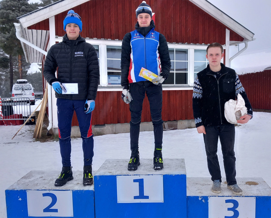 Topptrion i H20 på söndagen. Fr.v. Otto Timby, Tim Lundberg och Mattias Larsson. Bild: Ulf Rask.