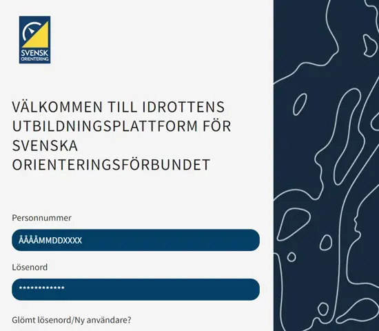 Inloggningssidan till den nya utbildningsportalen