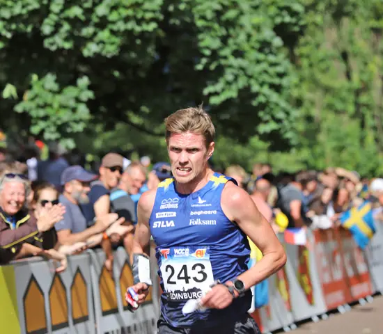 Martin Regborn spurtar mot VM-guld på sprinten i Edinburgh.