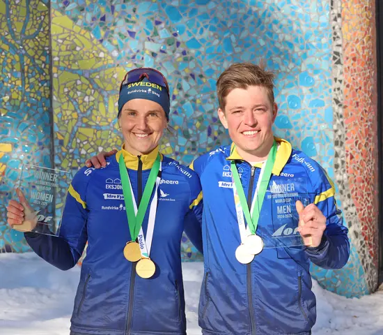 Magdalena Olsson och Jonatan Ståhl avslutade skidorienteringssäsongen på bästa sätt. EM-guld på långdistans och totalseger i världscupen för bägge två.