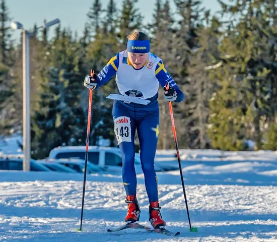 Frida Sandberg är en av tolv åkare i den svenska truppen till världscuptävlingarna i Tyskland. Här är Frida under världscupen i Norge tidigare i vinter.