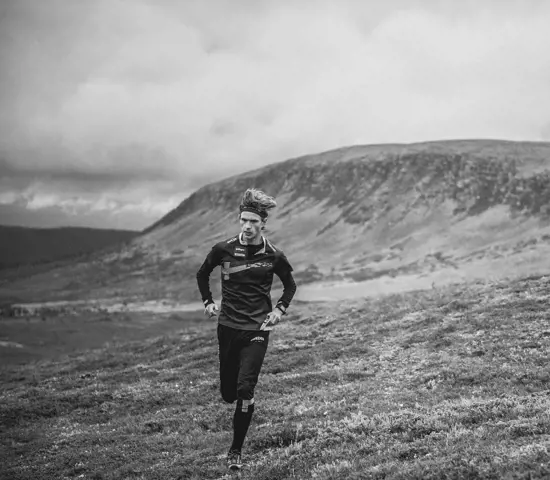 Martin Regborn under ett träningsläger i Idre Fjäll 2020.